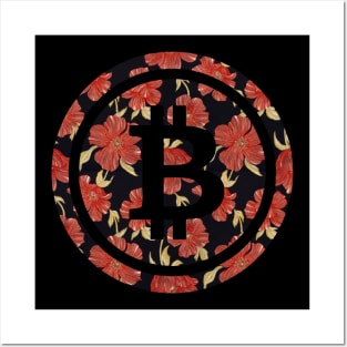 Bitcoin BTC coin Crypto coin Cryptocurrency Posters and Art